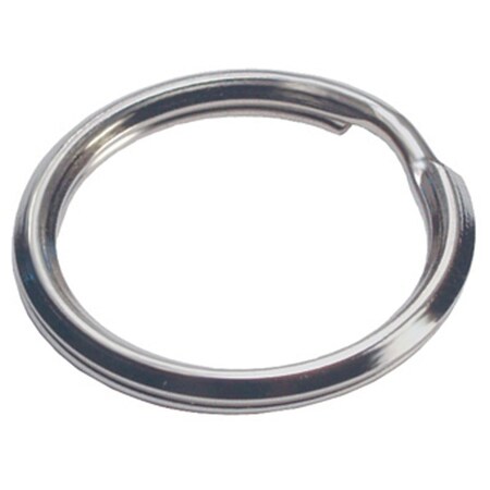 1-3/8 In. D Tempered Steel Silver Split Rings/Cable Rings Key Ring, 50PK